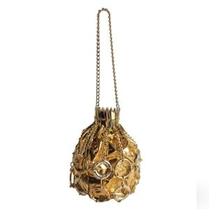 Authentic Alantico Original Gold Handbag with Claw Closure